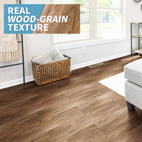 Art3d Rosewood tiles feature waterproof core for durability.