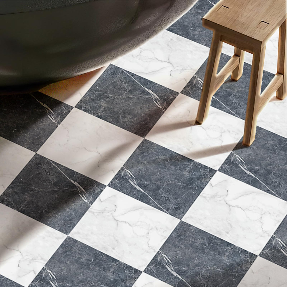 Art3d waterproof vinyl tiles with a durable core for moisture-prone rooms.