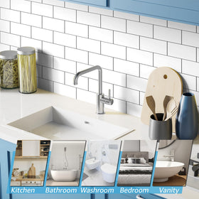 Art3d waterproof tiles suitable for damp areas.