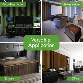 Art3d deep walnut wood slats provide a premium decorative accent.