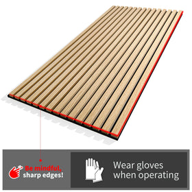 Art3d wood slat panel matte black finish complements contemporary interiors.