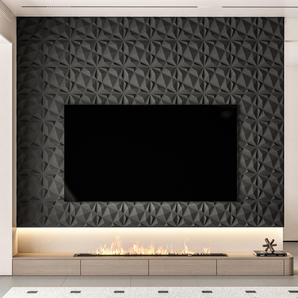 Art3dwallpanels bedroom feature wall with subtle elegance