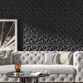 Art3dwallpanels living room wall decor enhances texture and light play.