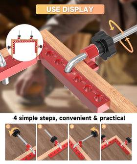 Artelio 90° corner clamp close-up showing precision and smooth edges.