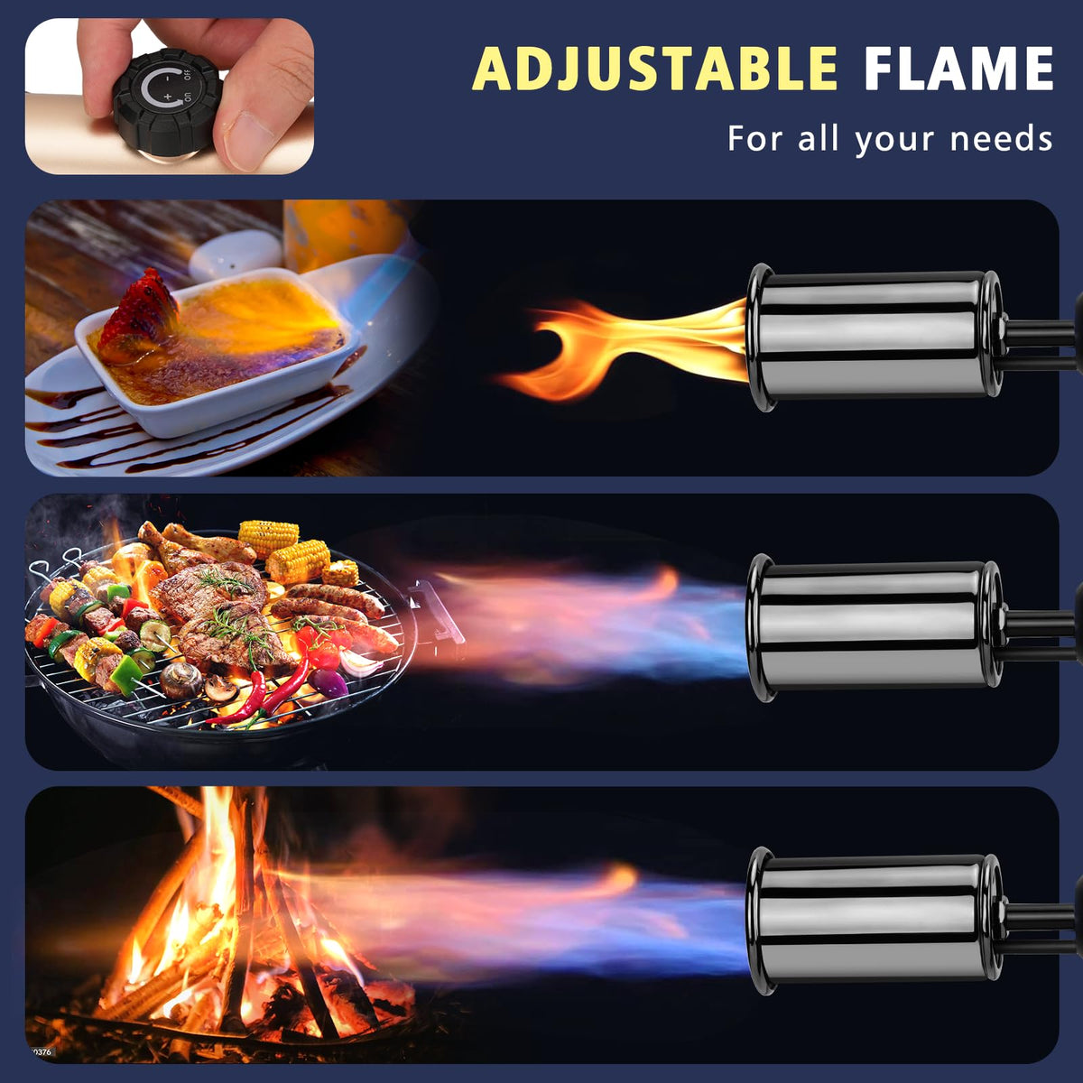 ARTFLAMM multi-functional torch ideal for grilling, baking, camping, and crafts.