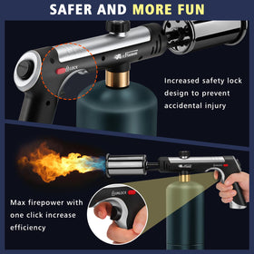 ARTFLAMM turbo mode flame for quicker grilling and dessert brulee perfection.