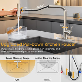 Artiqua brushed nickel finish resists fingerprints and water spots