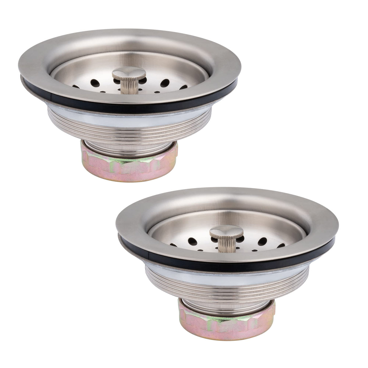 Artiwell 2-pack sink basket strainer captures debris to help prevent clogs.