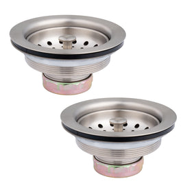 Artiwell 2-pack sink basket strainer captures debris to help prevent clogs.