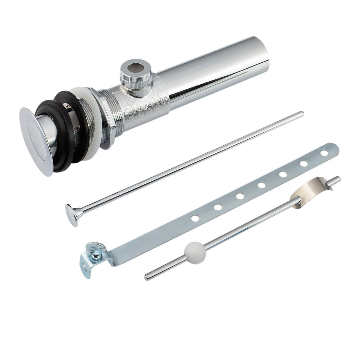 Artiwell brushed nickel visible parts complement chrome fixtures for a cohesive bathroom look.