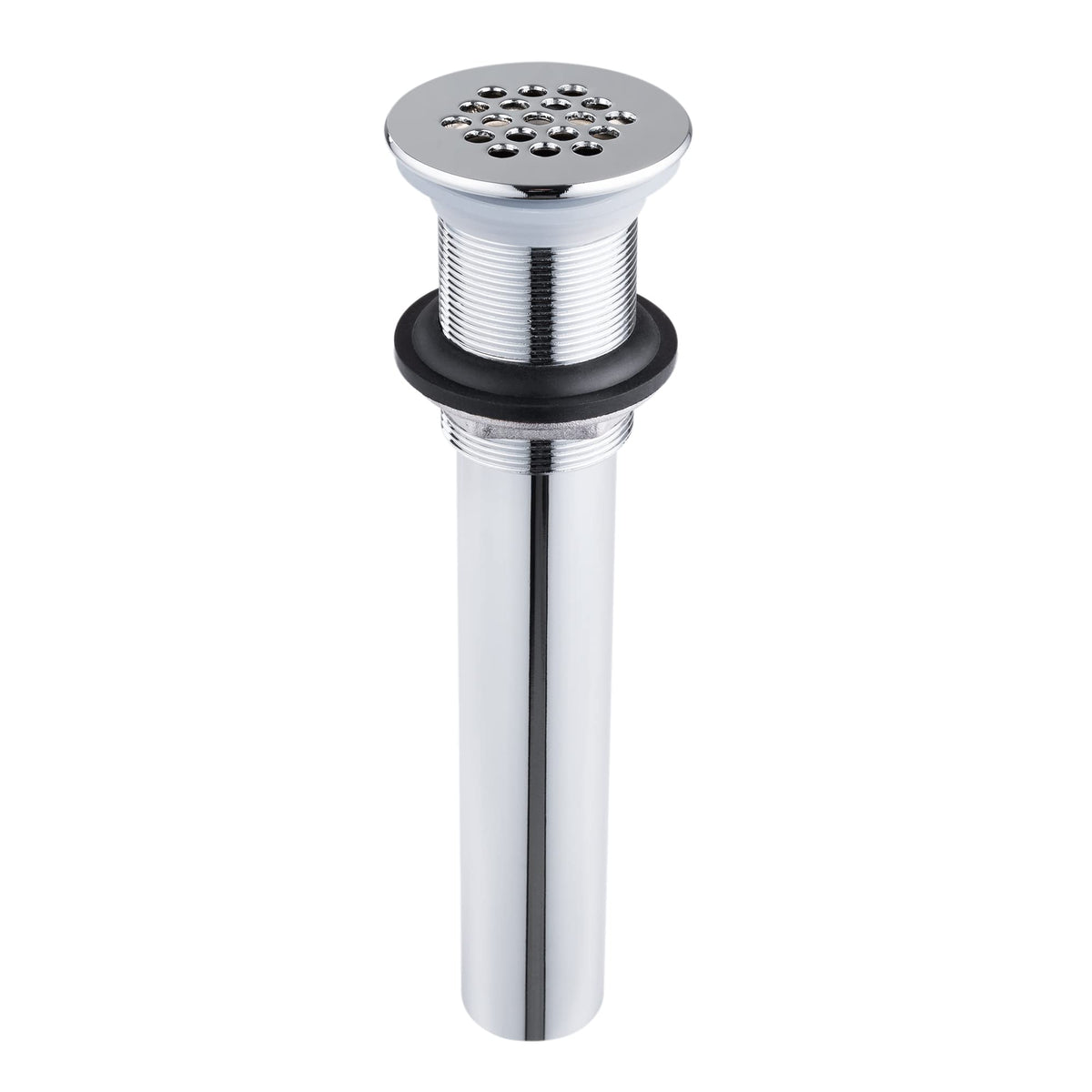 Artiwell grid strainer drain chrome, durable stainless steel resists corrosion and supports steady drainage.