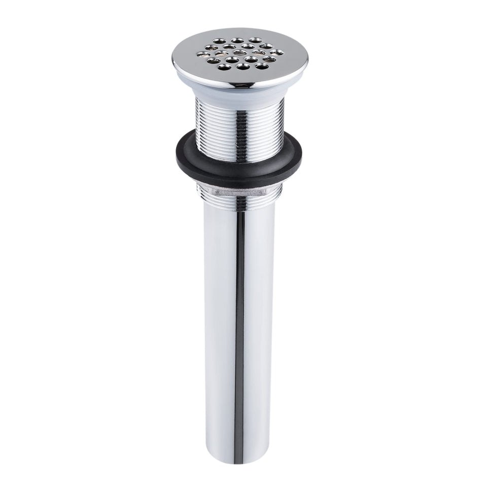 Artiwell grid strainer drain chrome, durable stainless steel resists corrosion and supports steady drainage.