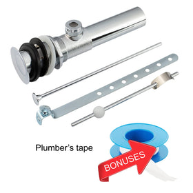 Artiwell lift rod mechanism close-up shows smooth operation for reliable drainage.