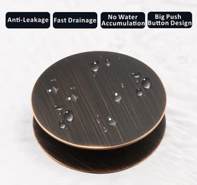 Close-up of Artiwell oil rubbed bronze finish on the stopper.