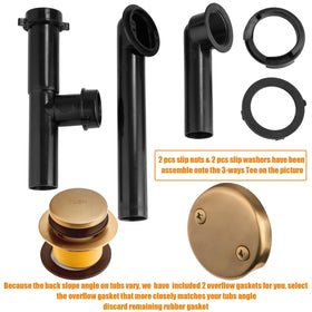 Artiwell champagne bronze overflow plate highlights durable trim