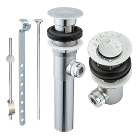 Artiwell pop-up drain assembly in chrome delivers precise sealing for sinks.