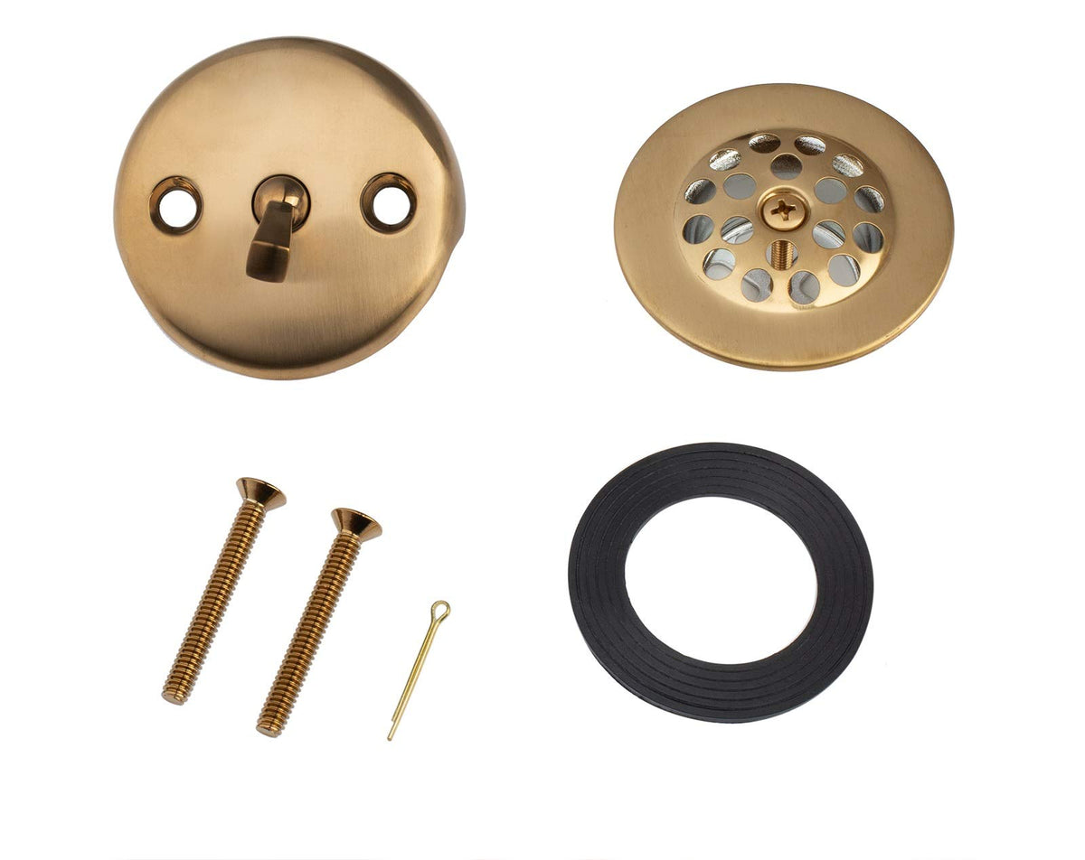 Artiwell Trip Lever tub trim faceplate with a durable brushed gold finish for a cohesive bathroom look.