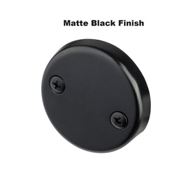 Artiwell two-hole overflow faceplate demonstrating quick install and clean look