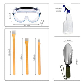 ARTKUNST 32 oz rock hammer enables efficient sample collection