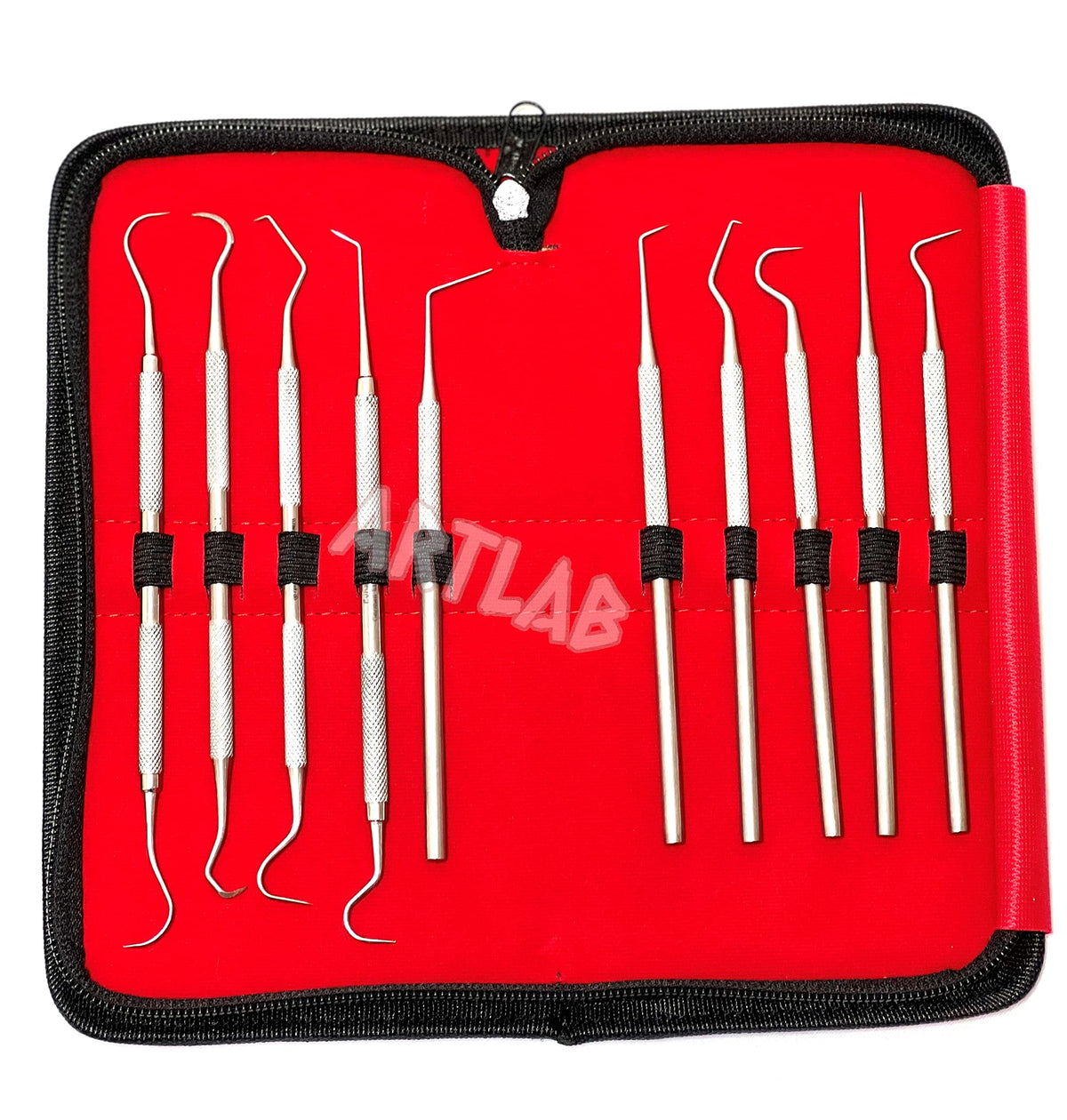 Artlab Premium Probe Set hook tip for grabbing and guiding.