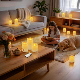 Artmarry battery-operated candle with long-lasting power and timer mode