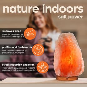 ArtNaturals pink salt lamp emits soft light ideal for meditation.