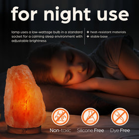 ArtNaturals Himalayan salt lamp offers gentle night light with warm glow.