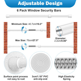 ARTOSHIN adjustable bar installed inside a window for versatile protection