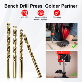 ARTYMASTER M35 cobalt HSS drill bits deliver enhanced heat and wear resistance for stainless steel.