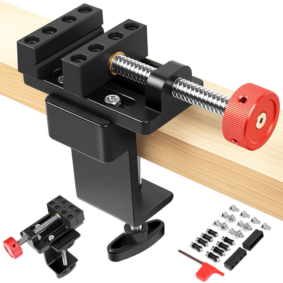 ArtyMaster mini drill press vise with edge clamp for stable mounting