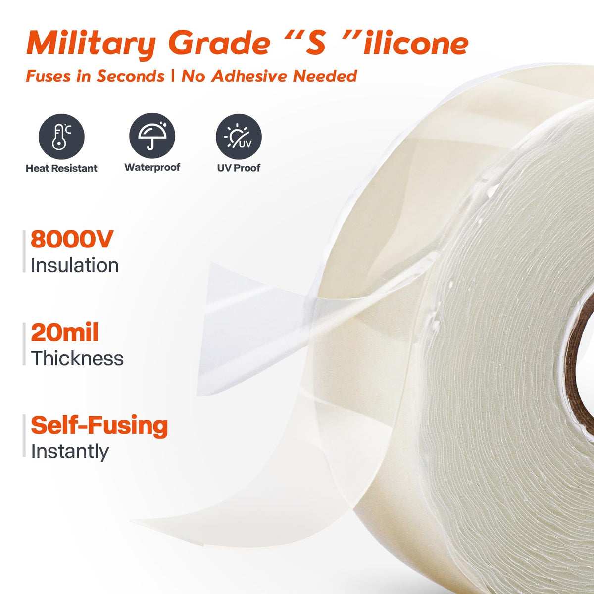 Arvyne waterproof seal tape for pipe connections protects joints from moisture.