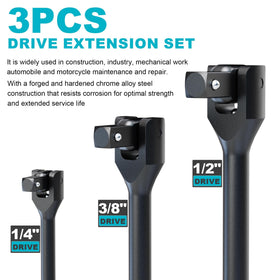 Arwealxs breaker bar 12in 3-8 drive, strong leverage for automotive repairs