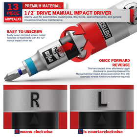 Arwealxs non-slip knurled grip provides controlled tapping
