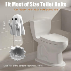 Arxonis toilet screw cover decor ghost white hides bolts with spooky flair