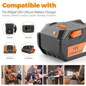 ARyee fast charger 18V powers up quickly for less downtime.