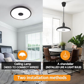 ASALL Bluetooth speaker-light demonstrates music playback with rhythm lighting in bathroom.