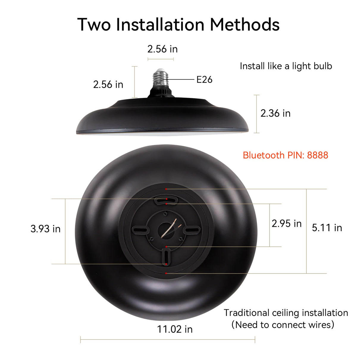 ASALL IP44 waterproof bathroom light shown with remote for RGB modes and dimming.