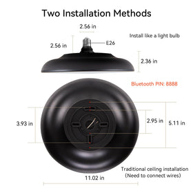 ASALL IP44 waterproof bathroom light shown with remote for RGB modes and dimming.