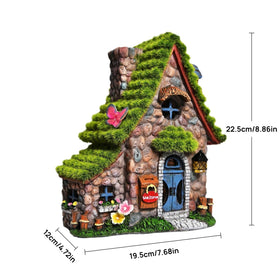 ASAWASA weatherproof resin fairy house for all weather outdoor display