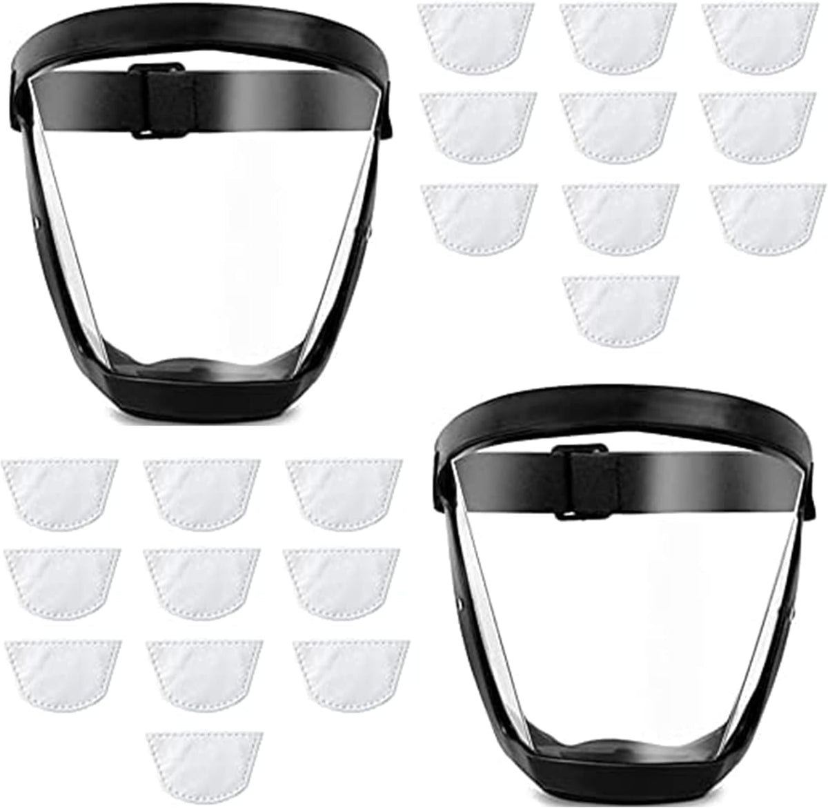 Ascavs full-face shield with wide view visor improves visibility during yard work.