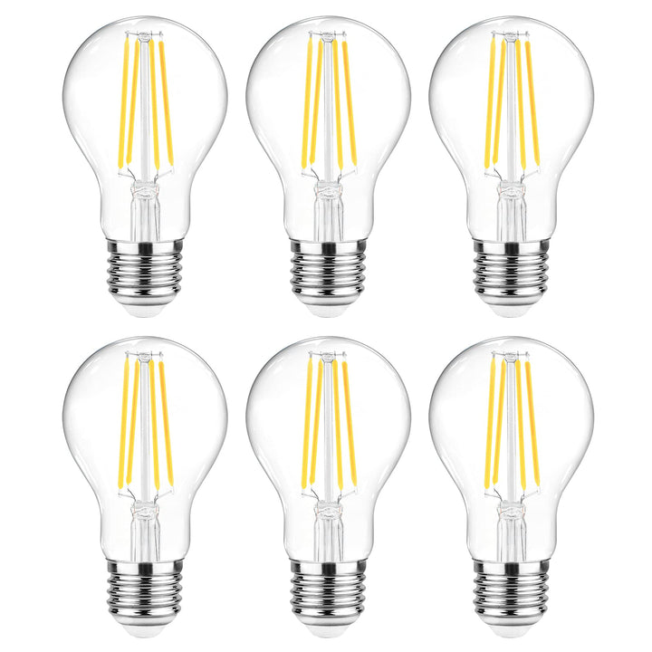 Ascher 60W equivalent LED filament bulb in clear glass for bright home lighting