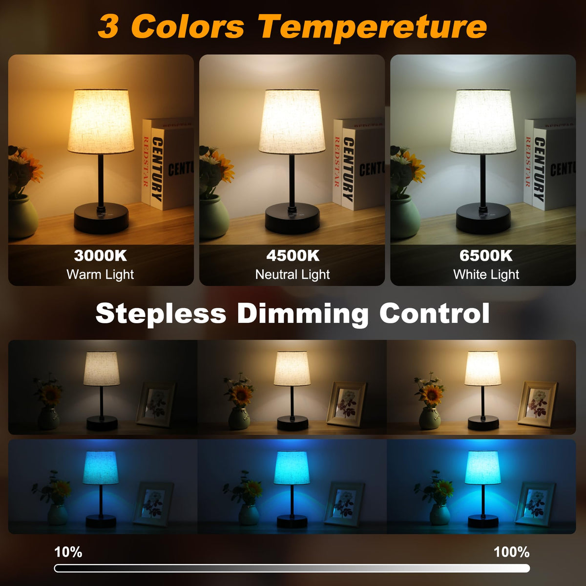 Ascher RGB color changing lamp enables vibrant ambience in living rooms and bedrooms.