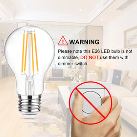 Ascher chandelier-style bulb; enhances ceiling fixtures and pendants.