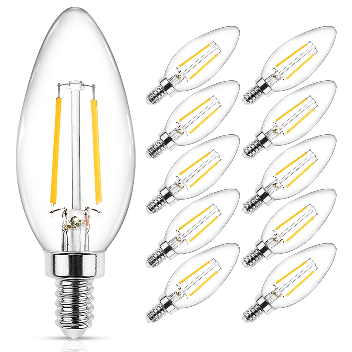 Ascher Classic E12 LED bulb 4W warm white 2700K for cozy ambiance