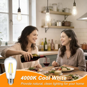 Ascher bulbs offer CRI 80 for accurate object colors.