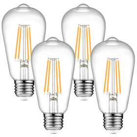 Ascher dimmable vintage LED Edison bulb showing 6W efficiency for cozy rooms