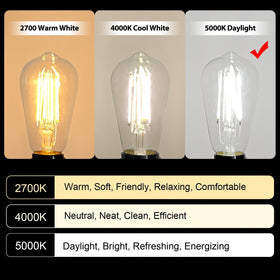 Ascher E26 base filament bulbs offer versatile fit for chandeliers and sconces