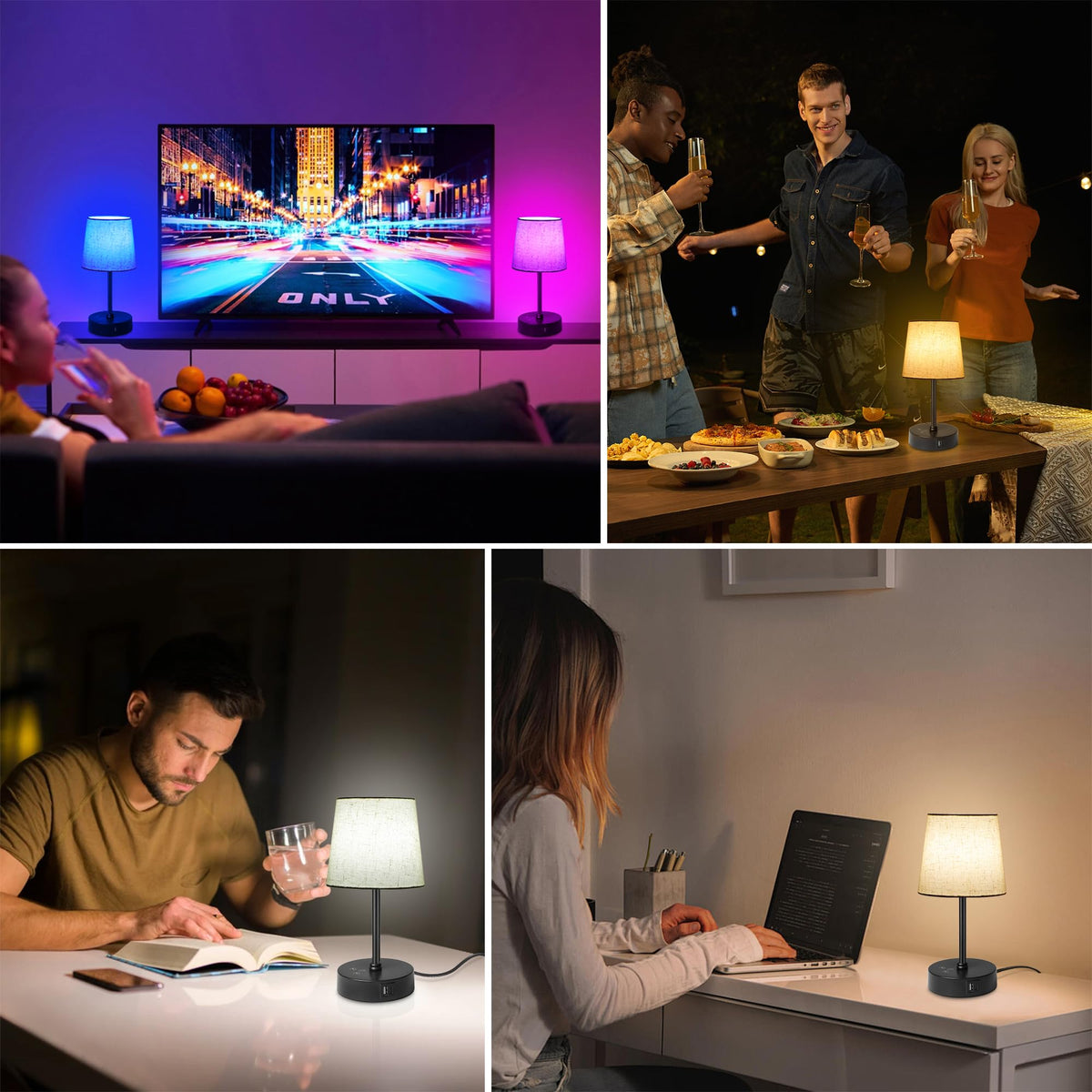 Ascher plug-and-play setup allows quick decoration with no extra bulbs.