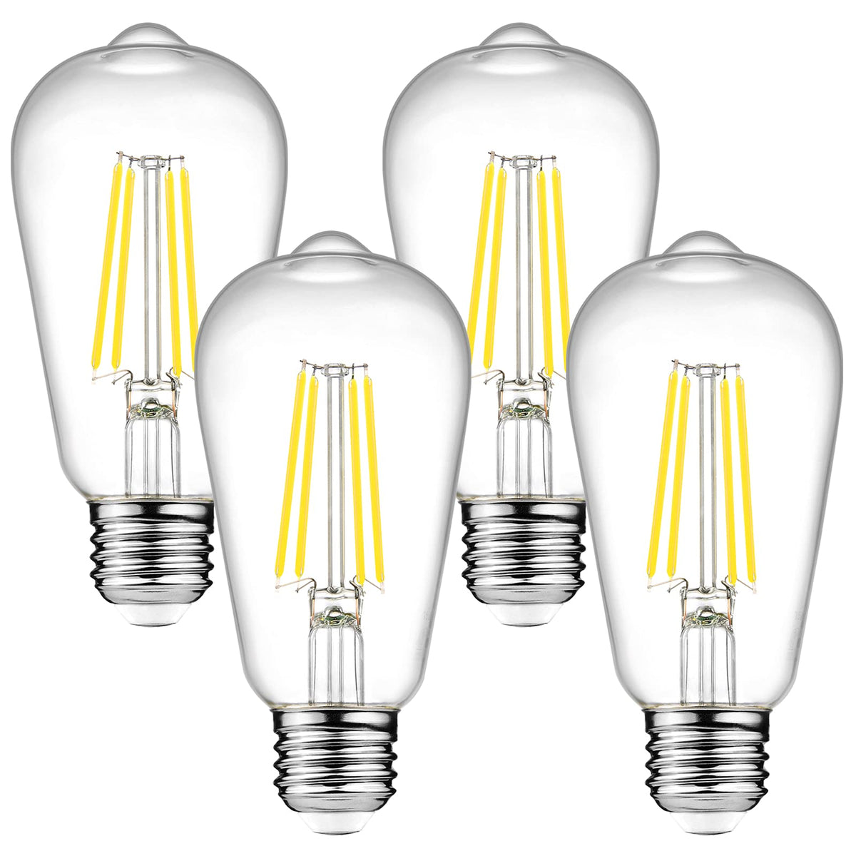 Ascher edison bulb with clear glass and 6W output for energy-saving ambience.