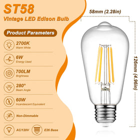 Ascher LED filament bulb delivers 700 lumens for vibrant decor